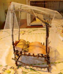 Fairy bed with canopy - Karen Sloan - Wall Flower Studio