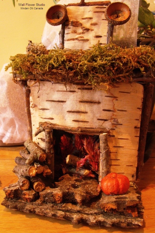 Fairy garden fireplace